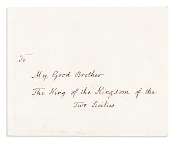 Victoria, Queen of the United Kingdom (1819-1901) Letter Signed to King Francis II of the Kingdom of the Two Sicilies.